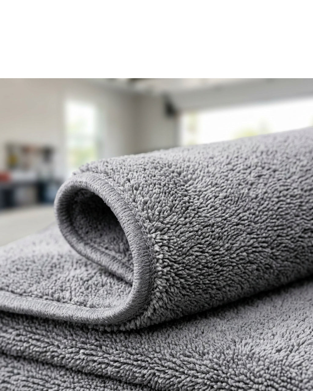 Homyis Plush Microfiber Car Wash Towel Gray 6 Pack